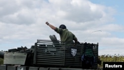 烏東頓涅茨克地區巴赫穆特附近的烏克蘭士兵。(2022年9月7日)