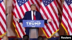 美国前总统特朗普2022年11月15日正式宣布参选2024年总统大选。（路透社）