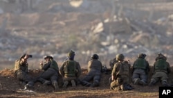 加沙邊境地帶的以色列士兵。（2023年12月11日）