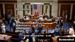 美國國會眾議院2024年6月14日以217票對199票通過《2025年國防授權法》。 （院會影片截圖）