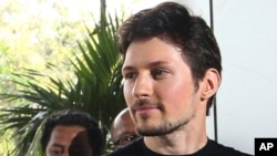 Telegram聯合創辦人 Pavel Durov 在印尼雅加達出席活動。 (資料照片：2017年8月1日)