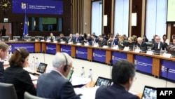 2024年2月12日，歐盟外交與安全政策高級代表、歐盟委員會副主席何塞普·博雷爾（右二）在布魯塞爾召開非正式外交事務委員會會議上。（法新社照片）