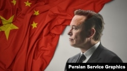 馬斯克與中國國旗圖示