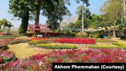 ສີສັນຂອງດອກໄມ້ທີ່ເບັ່ງບານໃນທຸກໆລະດູການ ຢູ່ສວນດອກໄມ້ທີ່ຕາດຮ້ອຍຄົວ.