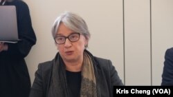 英國跨黨派國會香港小組的共同主席本內特女男爵（Baroness Bennett）。(美國之音特約記者鄭樂捷拍攝)