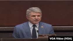 2023年2月28日，美国国会众议院外交事务委员会的主席、来自德克萨斯州的共和党联邦众议员麦克尔·麦考尔在“应对中共进攻性行为的世代挑战”的听证会上发表讲话。（视频截图）