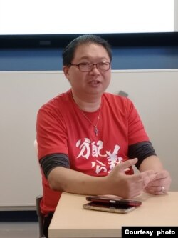 West Midlands HongKonger Support CIC代表李大成 。（李大成提供照片）