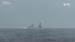 美軍釋出視頻顯示中共船艦近距離攔截鍾雲號