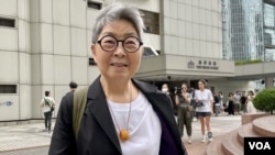 8-18流水式集會案其中一名上訴人、大律師吳靄儀表示，會與律師研究判詞再決定下一步行動。(美國之音/湯惠芸)