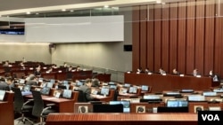 香港立法會23條法案委員會共花43小時完成草案逐條審議及40項條文修訂。(美國之音湯惠芸)