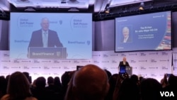 英国前首相约翰·梅杰 2月29日在全球软实力峰会发表开幕讲话，称欧美与中国关系已经疏远，台湾每天都在受威胁 (美国之音/李伯安)