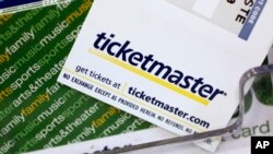 FILE - Ticketmaster tickets and gift cards are shown at a box office in San Jose, California, May 11, 2009. 