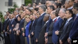 在瑞士出席烏克蘭和平峰會的領導人拍攝合影。（2024年6月15日）