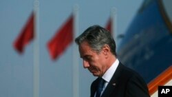 美國國務卿安東尼·布林肯（Antony Blinken）2023年6月18抵達北京