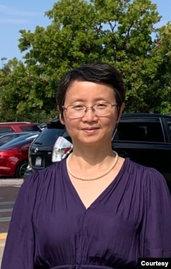 中國著名維權人士丁家喜的夫人羅勝春。