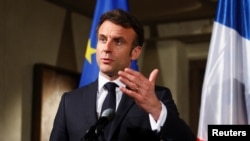 2023年2月17号，法国总统马克龙在慕尼黑安全会议上阐述法国的立场。