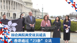 国会两院两党议员谴责香港通过“23条”立法