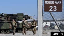 資料照片：駐德國的美國陸軍基地。(2022年3月11日)