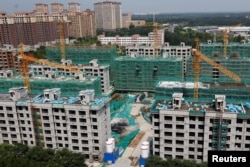 資料照：碧桂園在天津開發的住宅區建築工地。（2023年8月18日）