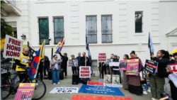 加州多族裔及民主團體「十一」集會抗議中共政治迫害與種族滅絕