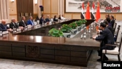 資料照：中國領導人習近平與敘利亞總統阿薩德在杭州舉行會談。(2023年9月22日)