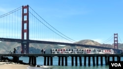 2024年6月16日，眾多華裔女權人士和民主人士在舊金山金門大橋下的海角堡前面前聲援剛剛被中國政府重判的中國女權活動人士黃雪琴。