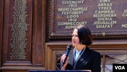 英國在野工黨的影子亞太事務國務大臣韋斯特（Catherine West）（攝影：美國之音鄭樂捷）