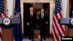 美國國務卿布林肯星期二(6月18日)與來訪華盛頓的北約秘書長斯托爾滕貝格(Jens Stoltenberg)會面並出席聯合記者會。