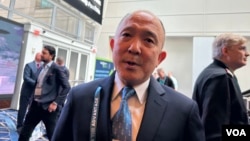 台灣海軍司令唐華上將參加美國海軍聯誼會在馬里蘭州國家港舉行的「海空天」年會。 (2024年4月8日，美國之音鍾辰芳拍攝)