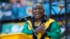 FILE - South African President Cyril Ramaphosa addresses African National Congress supporters in Johannesburg, May 25, 2024. He says his government had not confiscated any land, and he looks forward to engaging with Trump to foster a better understanding over the matter.