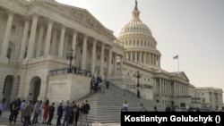 美國國會大廈。