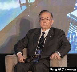 前台灣海軍上校、現任台灣安全研究中心顧問陳永康（美國之音特約記者方琦攝)影）。