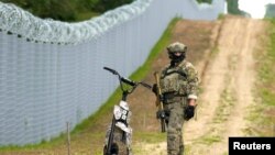 Белорусско-латвийская граница.