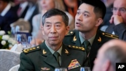 中国国防部长李尚福在新加坡出席香格里拉对话。（2023年6月2日）