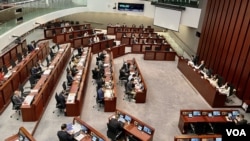 香港立法會3月6日召開保安、司法及法律事務聯席會議，討論《基本法》23條立法公眾諮詢結果。(美國之音湯惠芸)