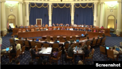 美國國會眾議院籌款委員會審議《美台21世紀貿易倡議首批協定實施法）。(2023年6月13日，網絡截屏）