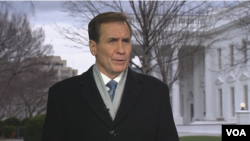 國家安全委員會發言人約翰·科比在白宮接受美國之音採訪。(2024年1月4日)