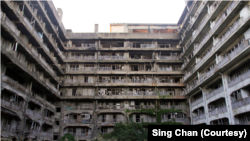 成功申請成爲世界文化遺址的日本軍艦島内貌。（圖片來源：被訪者提供）