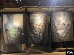 《勇气画布》人权艺术展作品之二 (美国之音/李伯安)