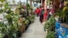 洛杉磯唐人街路邊的花店 (美國之音/張木林)