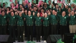 台灣大選日趨激烈，蔡英文促選民投票時想想香港要有尊嚴的和平