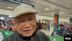 前华府台湾同乡会会长许福连接受美国之音采访。(2023年12月11日）