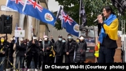 烈大夫早前出席港人在英國的集會。