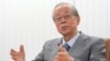 Yasuo Fukuda, former Prime Minister of Japan, speaks during an interview with the Associated Press at his office Sept. 21, 2022, in Tokyo. Fukuda is a proponent of better ties with China.