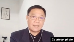 台灣張騫艦首任艦長黃徵輝。（取自採訪視頻）