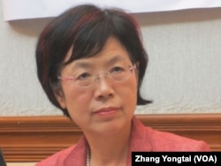 台灣執政黨民進黨立委尤美女 （美國之音張永泰拍攝）