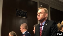 沙纳汉2019年4月11日到参议院作证（美国之音黎堡）