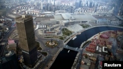 中國天津鳥瞰圖