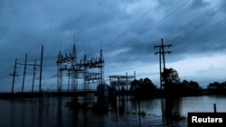 哈维风暴为路易斯安那州卡西西区带来的洪水(2017年8月29日)