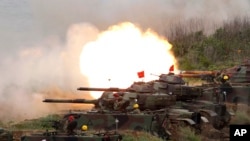 资料照片：2017年的台湾汉光演习。